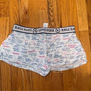 Vintage Victorias Secret VS PINK Sleep Shorts Logo Scribble Script Logo